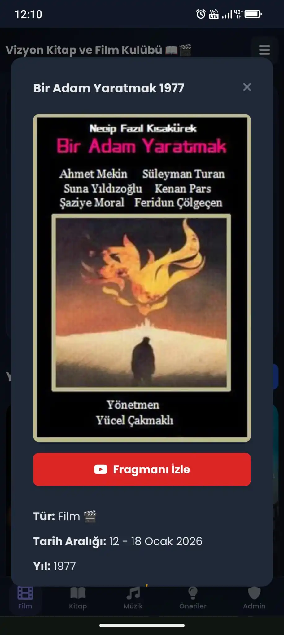 Mobil film detay ekranı